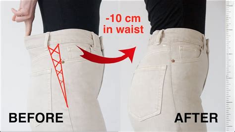 adjusting waist on trousers.